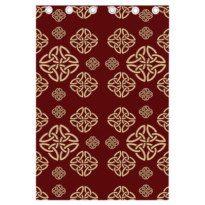 Celtic Knot Symbol Pattern Print Curtain