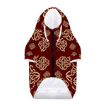 Celtic Knot Symbol Pattern Print Dog Zip Up Hoodie