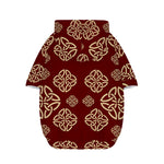 Celtic Knot Symbol Pattern Print Dog Zip Up Hoodie