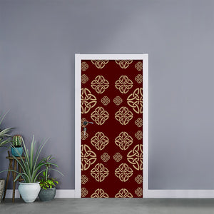 Celtic Knot Symbol Pattern Print Door Sticker