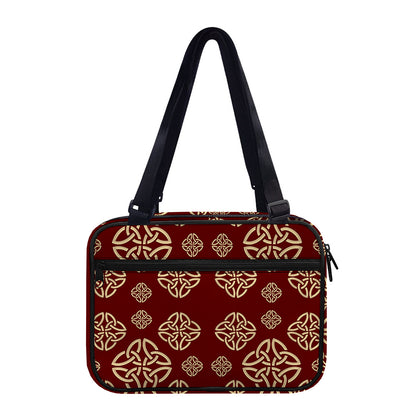 Celtic Knot Symbol Pattern Print Double Strap Bible Bag