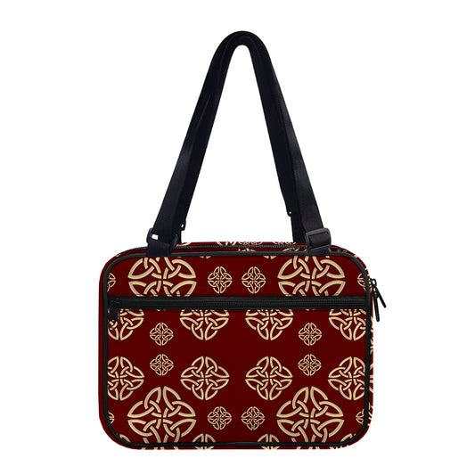 Celtic Knot Symbol Pattern Print Double Strap Bible Bag