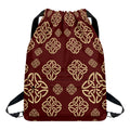Celtic Knot Symbol Pattern Print Drawstring Backpack