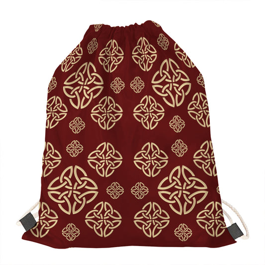 Celtic Knot Symbol Pattern Print Drawstring Bag
