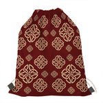 Celtic Knot Symbol Pattern Print Drawstring Bag