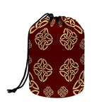 Celtic Knot Symbol Pattern Print Drawstring Makeup Bag