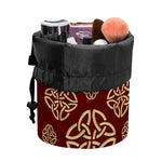 Celtic Knot Symbol Pattern Print Drawstring Makeup Bag