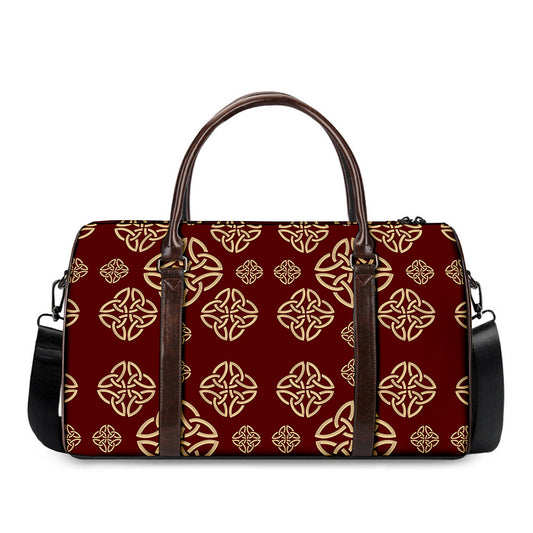 Celtic Knot Symbol Pattern Print Duffle Bag