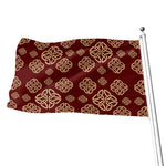 Celtic Knot Symbol Pattern Print Flag