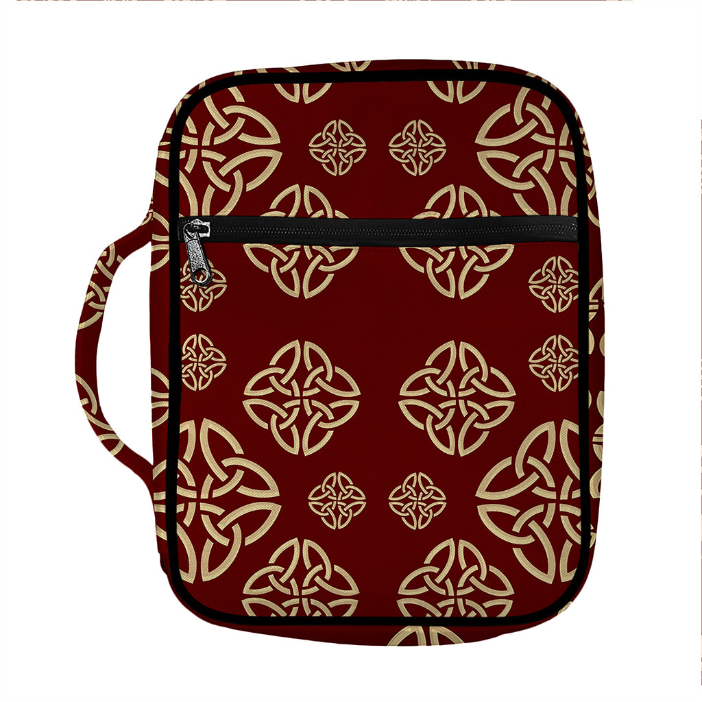 Celtic Knot Symbol Pattern Print Front Pocket Bible Bag