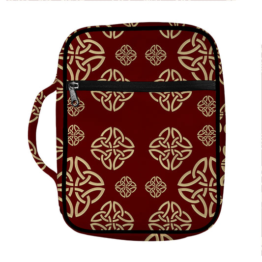 Celtic Knot Symbol Pattern Print Front Pocket Bible Bag