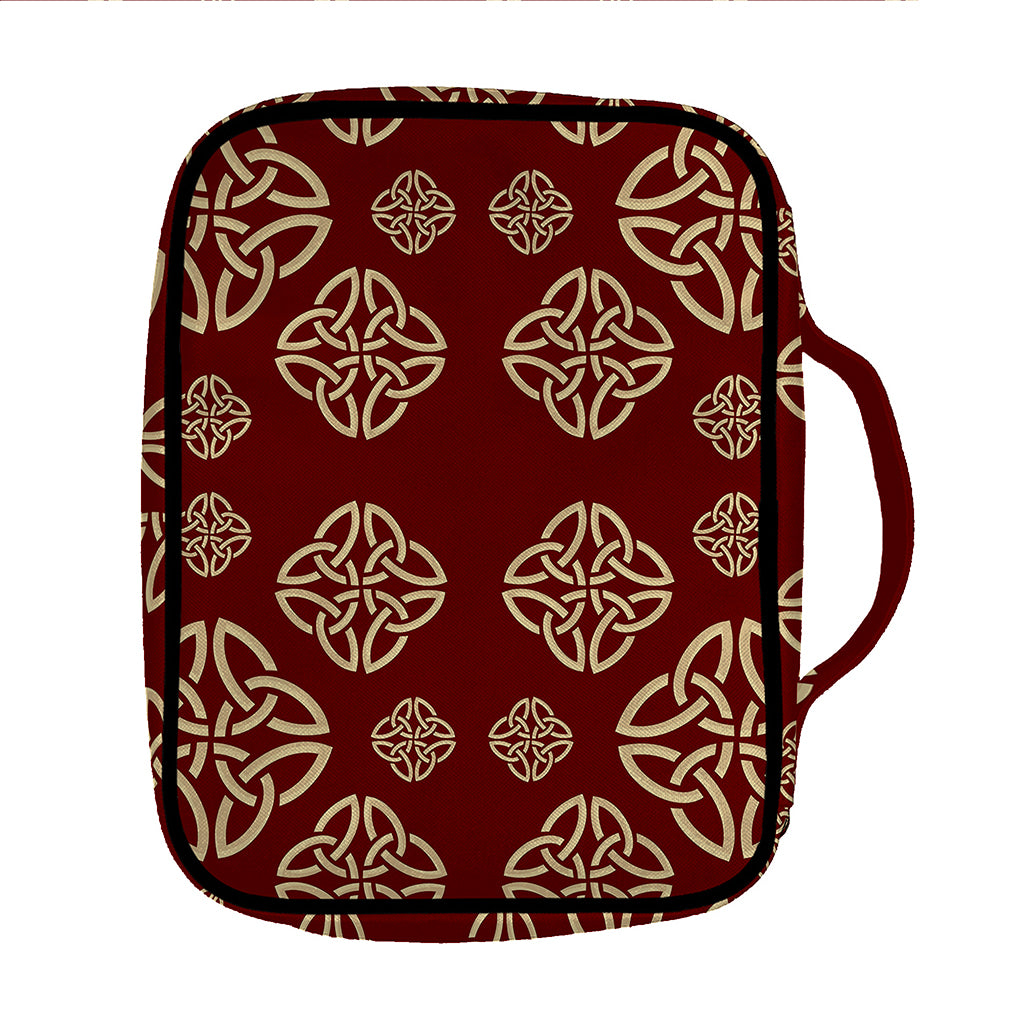 Celtic Knot Symbol Pattern Print Front Pocket Bible Bag