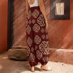 Celtic Knot Symbol Pattern Print Harem Pants