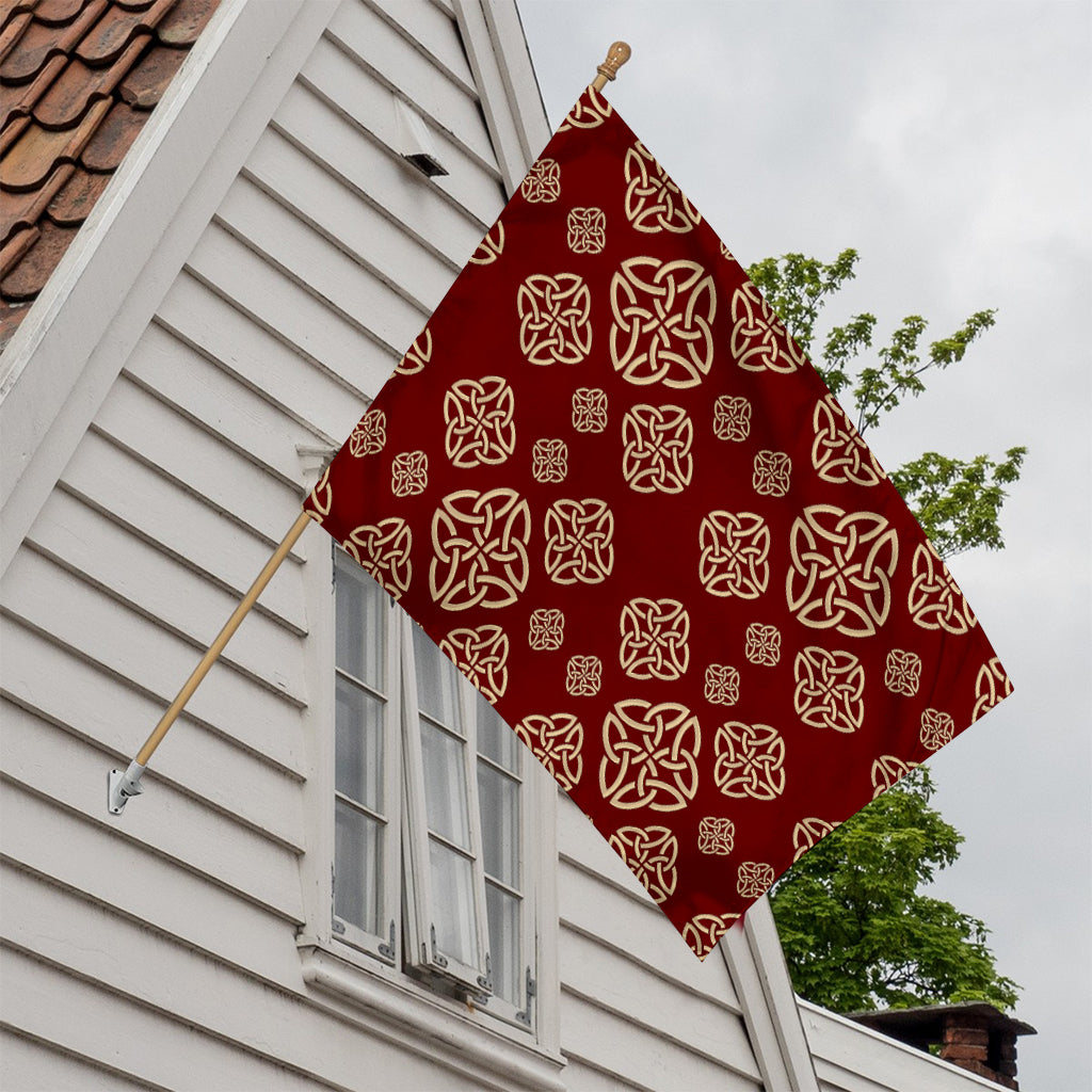 Celtic Knot Symbol Pattern Print House Flag