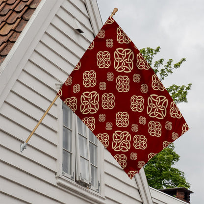 Celtic Knot Symbol Pattern Print House Flag