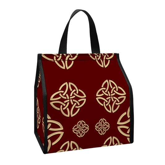 Celtic Knot Symbol Pattern Print Insulated Lunch Tote