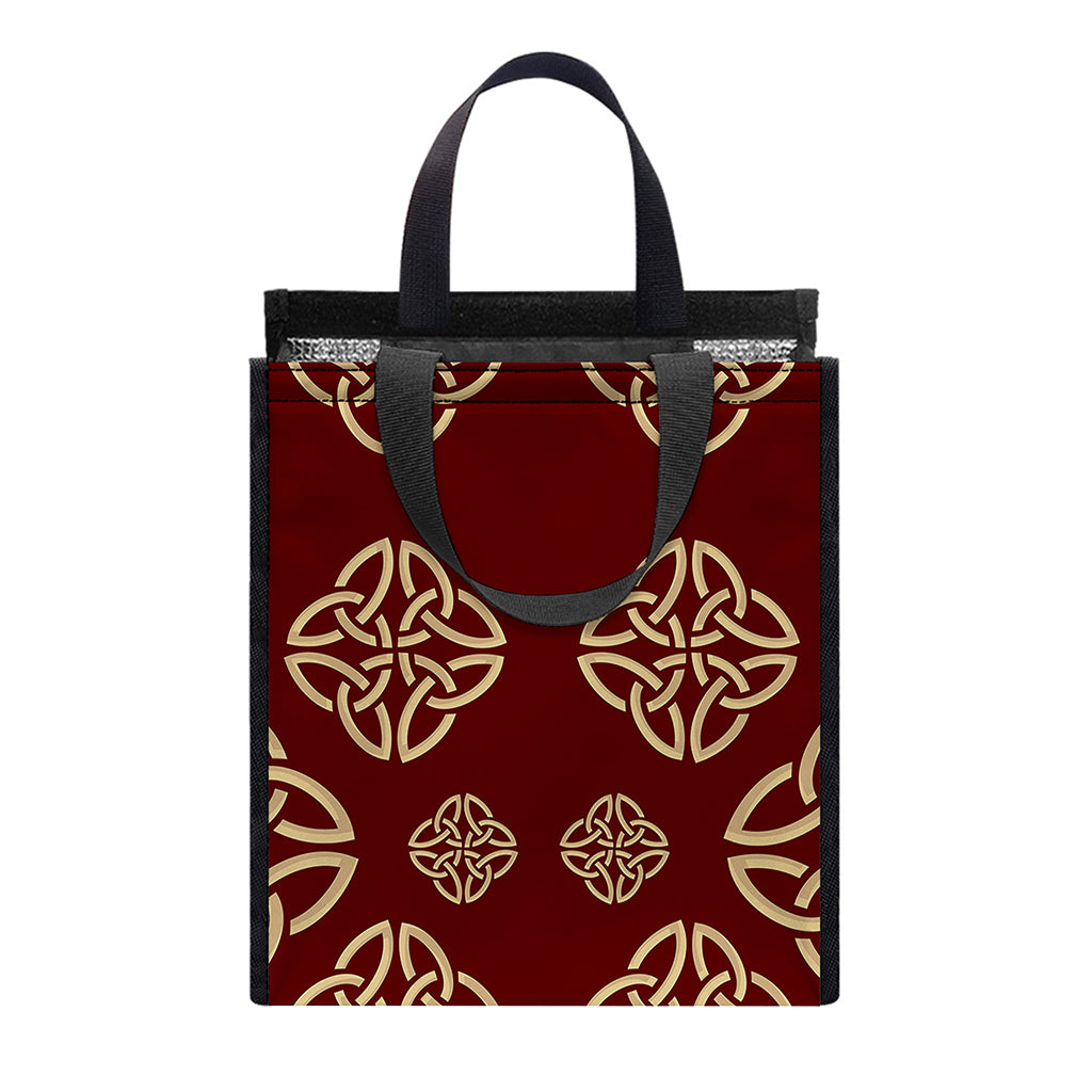 Celtic Knot Symbol Pattern Print Insulated Lunch Tote