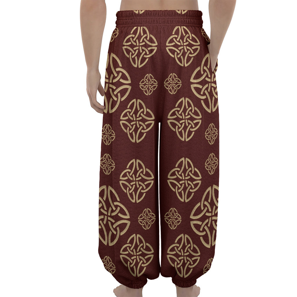 Celtic Knot Symbol Pattern Print Lantern Pants