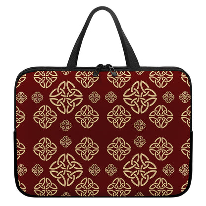 Celtic Knot Symbol Pattern Print Laptop Sleeve With Handle