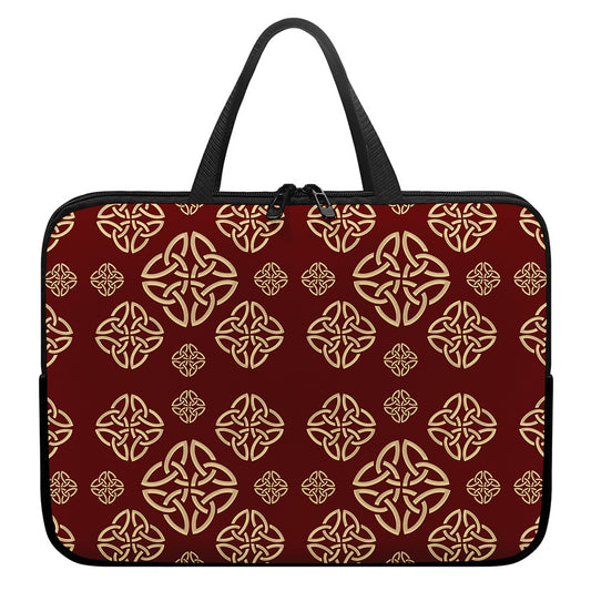 Celtic Knot Symbol Pattern Print Laptop Sleeve With Handle