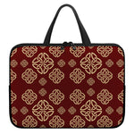 Celtic Knot Symbol Pattern Print Laptop Sleeve With Handle