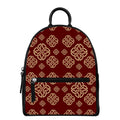 Celtic Knot Symbol Pattern Print Leather Backpack
