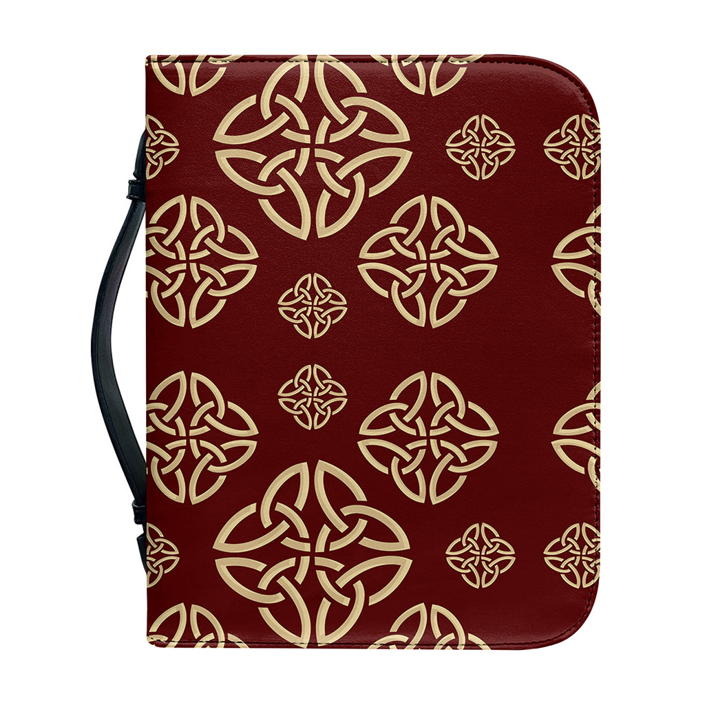 Celtic Knot Symbol Pattern Print Leather Bible Cover