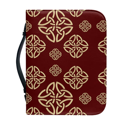 Celtic Knot Symbol Pattern Print Leather Bible Cover