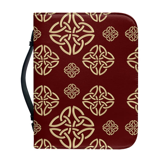 Celtic Knot Symbol Pattern Print Leather Bible Cover