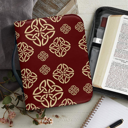 Celtic Knot Symbol Pattern Print Leather Bible Cover