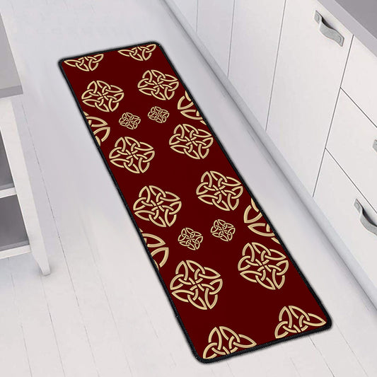 Celtic Knot Symbol Pattern Print Long Kitchen Mat