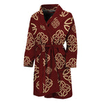 Celtic Knot Symbol Pattern Print Men's Bathrobe