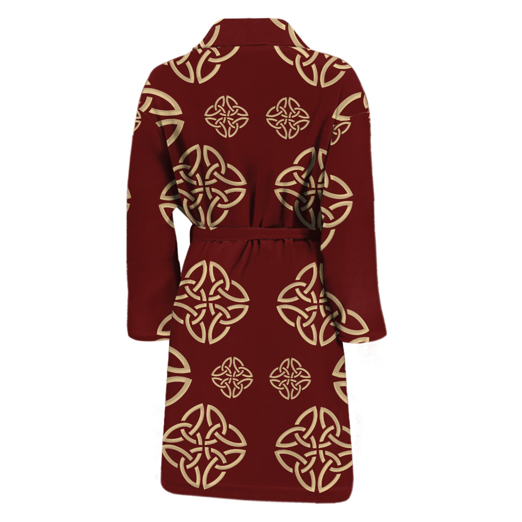 Celtic Knot Symbol Pattern Print Men's Bathrobe