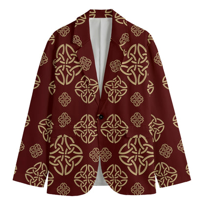 Celtic Knot Symbol Pattern Print Men's Blazer