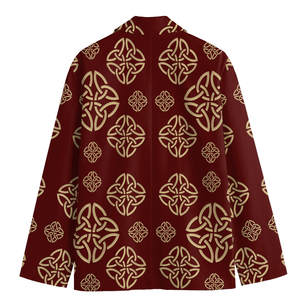 Celtic Knot Symbol Pattern Print Men's Blazer