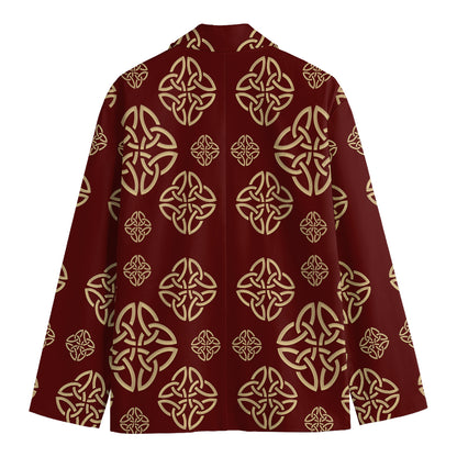 Celtic Knot Symbol Pattern Print Men's Blazer