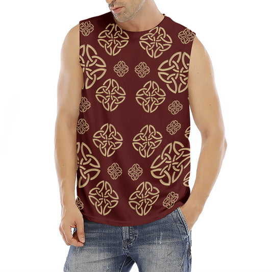 Celtic Knot Symbol Pattern Print Men's Fitness Tank Top