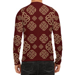Celtic Knot Symbol Pattern Print Men's Long Sleeve Rash Guard