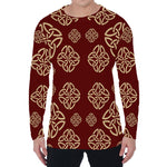 Celtic Knot Symbol Pattern Print Men's Long Sleeve T-Shirt