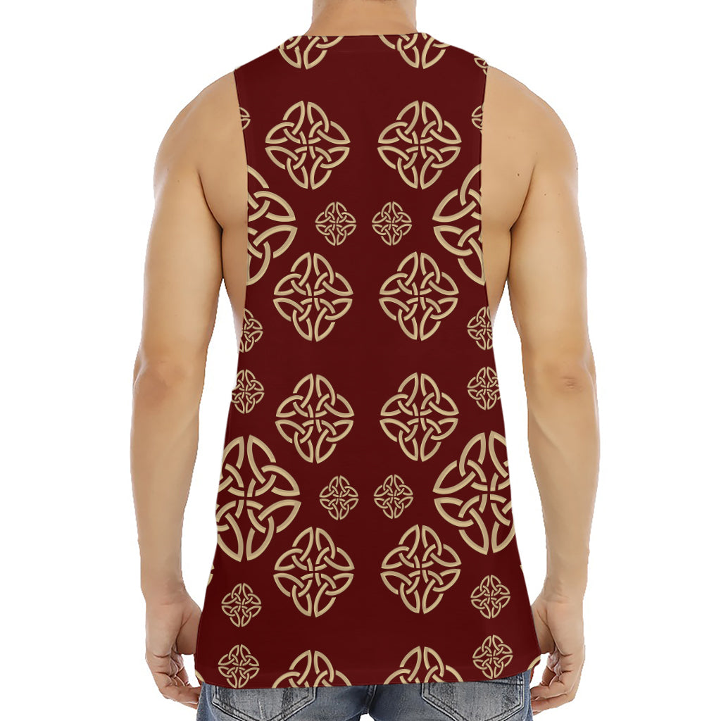 Celtic Knot Symbol Pattern Print Men's Muscle Tank Top