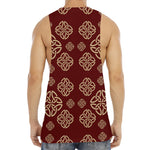 Celtic Knot Symbol Pattern Print Men's Muscle Tank Top