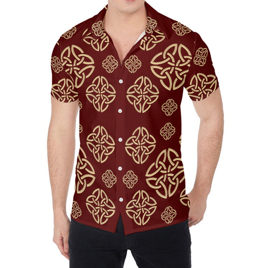 Celtic Knot Symbol Pattern Print Men's Shirt