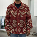 Celtic Knot Symbol Pattern Print Men's Shirt Jacket