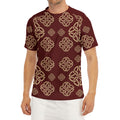 Celtic Knot Symbol Pattern Print Men's Short Sleeve Rash Guard