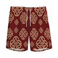 Celtic Knot Symbol Pattern Print Men's Athletic Shorts