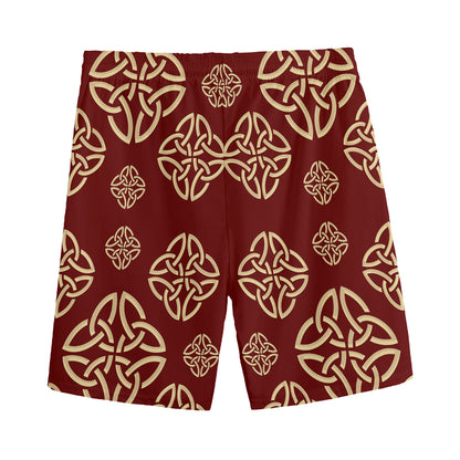 Celtic Knot Symbol Pattern Print Men's Sports Shorts
