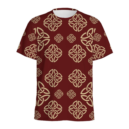 Celtic Knot Symbol Pattern Print Men's Sports T-Shirt