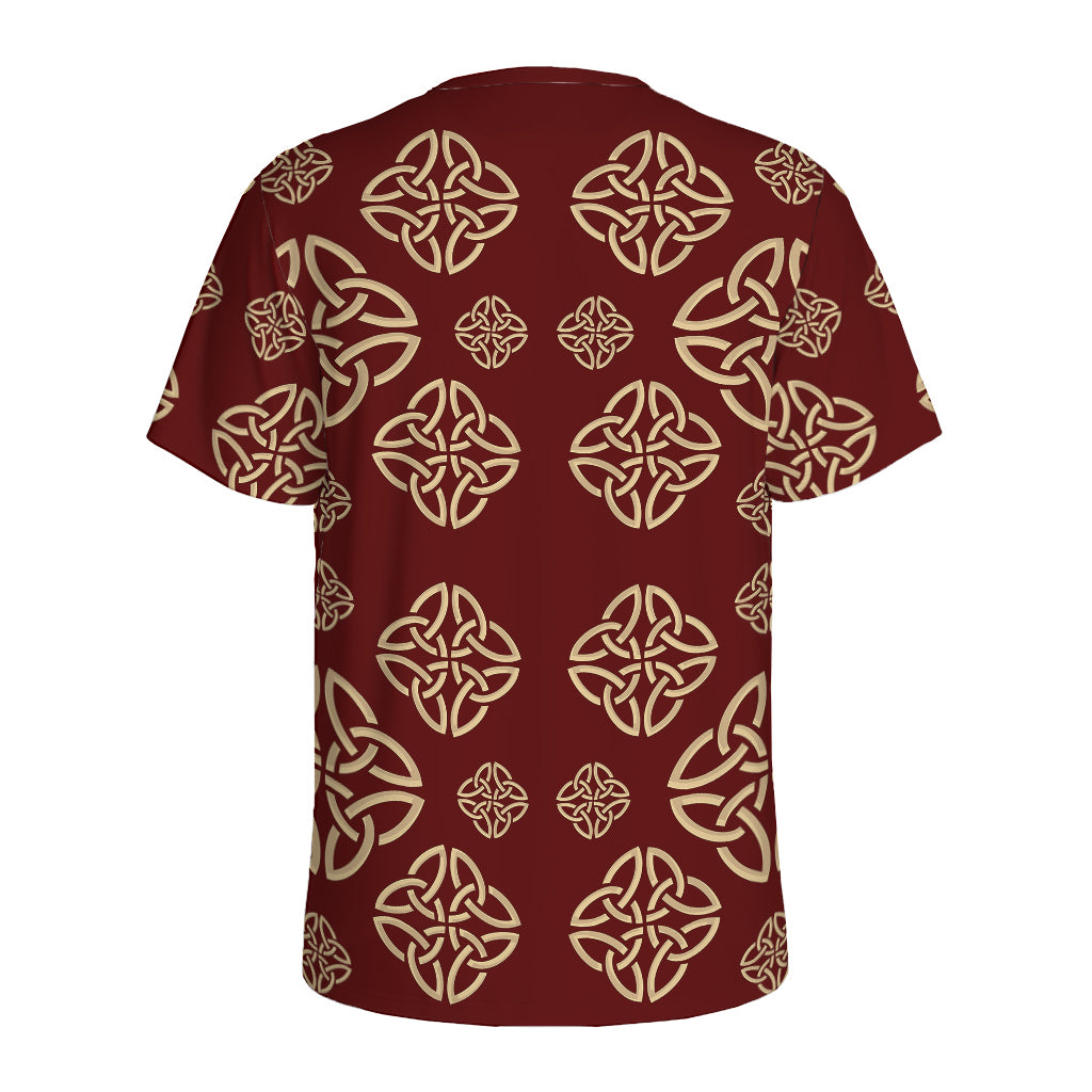 Celtic Knot Symbol Pattern Print Men's Sports T-Shirt