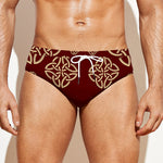 Celtic Knot Symbol Pattern Print Men's Swim Briefs