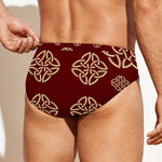 Celtic Knot Symbol Pattern Print Men's Swim Briefs